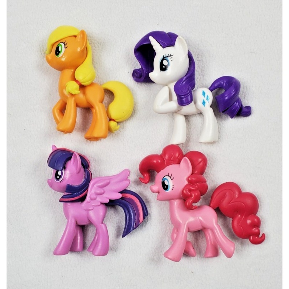 My Little Pony Figures Kids Good 4pc Lot Twilight Pinkie Rarity Applejack toys
